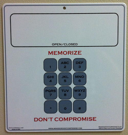 MemorizeDontCompromise Plate